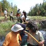 Beaver Dam pull-over from Slim Lake into Section Pond.