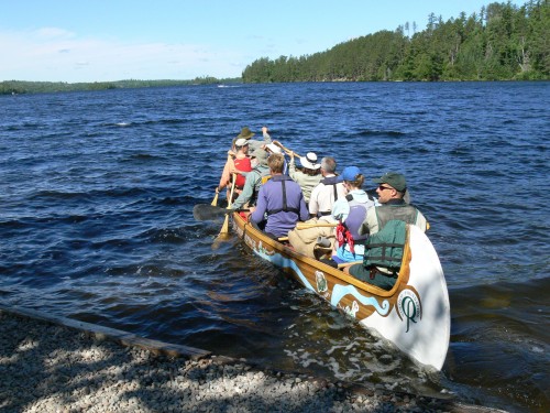 The paddlers of Leg D leave Ely on July 10, bound for the Gunflint Trail