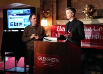 Chair Frank Jewell and Duluth Mayor Don Ness at Glensheen